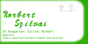 norbert szilvai business card